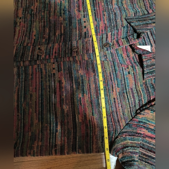 NWT Christopher & Banks suit jacket/ blazer, women's Large, green/orange/red - Picture 7 of 16